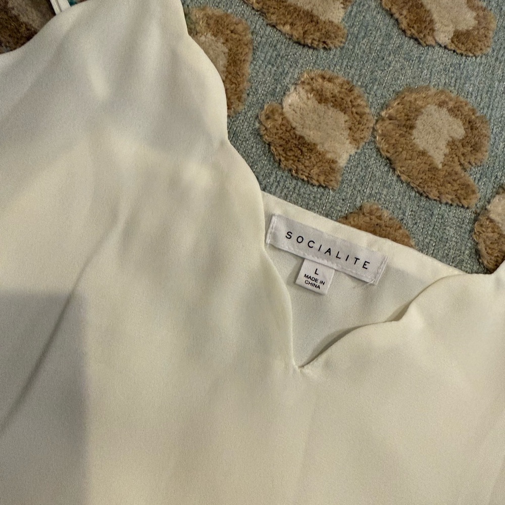 Socialite White Camisole Top